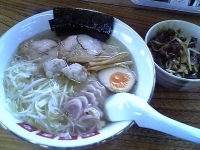 「地鶏三味+ネギ辛チャーシュウ丼（1100円）」@土佐ジローラーメン はりまやの写真