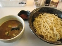 「つけめん（あつもり）+大盛り+辛肉味噌」@らーめん・つけめん 満帆 太田本店の写真