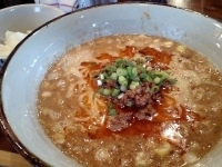 「炎の魂坦々麺800円+サービスライス」@麺屋 穂華の写真