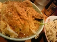 「小つけ麺+BB にんにく多目」@ラーメン二郎 八王子野猿街道店2の写真