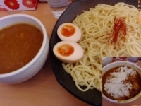 「カレーつけ麺+特盛+味玉 750円+200円+100円=1050」@とろ肉つけ麺 魚とんの写真
