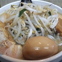 「味玉味噌ラーメン（野菜大盛、生ニンニク） 850円+大盛 50円」@味噌麺処 花道庵の写真