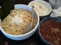 「スープカレーつけ麺 大盛 2辛 ライス付き（1100円）」@スープカレーのハンジローの写真