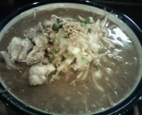 「濃厚味噌ラーメン820円+ほぐしチャーシュー250円+大盛100」@行者ラーメン 熱人G麺の写真