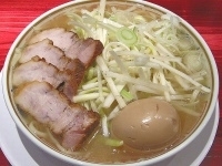 「ねぎそば（味付玉子トッピング）」@田中そば店の写真