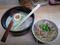 「たまごラーメンセット」@葵亭の写真