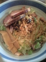 「超平打ち坦々麺（汁無し、スープつき）」@九段 斑鳩の写真