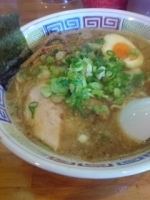 「醤油豚骨らーめん+替玉（博多麺）+辛玉（zsp）+カレー粉」@ハングリードラゴンの写真