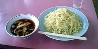 「つけ麺中盛+メンマ」@元祖つけめん丸長の写真