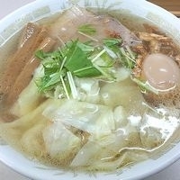 「塩ワンタンメン + 味付玉子 ￥900」@支那そば一麺 下広岡店の写真