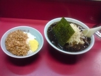 「スペシャルラーメン+ライス（辛味納豆がけ）」@ラーメンショップ さつまっ子の写真