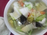 「タンメン+半ライス（サービス）￥700」@菜苑の写真