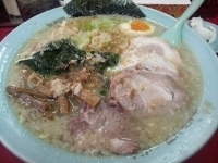 「和風だしラーメン（Wスープ）（麺硬め 油多め 味普通 ）+中盛+」@ラーメンショップ幸手 金田亭の写真