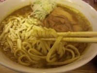 「味噌カレーラーメン880円+チーズ150円+サービスライス」@麺屋三正の写真