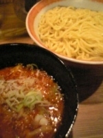 「辛味味噌つけ麺、大盛り（￥820）+辛味ダブル（￥0）」@つけ麺屋 やすべえ 赤坂店の写真