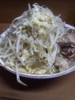 「ラーメン（かため・ヤサイ+からめ+ニンニク）」@ラーメン二郎 高田馬場店の写真