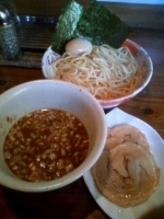 「特製和風豚骨醤油つけそば 中盛 あつもり」@吉田製麺店の写真