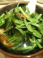 「モツにらそばランチセット（￥1,050）」@博多にらそば 熊楠家 六本木店の写真