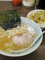 「サービスセット（醤油ラーメン+チャーシューご飯、￥700）」@だし○の写真