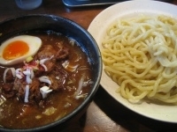 「牛すじつけそば 麺多め 800円」@麺 池谷精肉店の写真