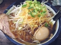 「ネギらーめん（味付玉子トッピング）」@とうかんやの写真