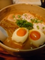 「鶏と魚介の雫+味付け玉子」@らーめん 雫の写真