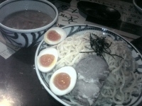 「つけ麺&味玉&無料ライス」@麺工房 じゃんの写真