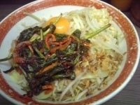 「小 汁なし ニラキムチ ニンニク」@ラーメン二郎 横浜関内店の写真