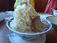「ふじ麺（麺固め、アブラ少なめ）+野菜タワー」@常勝軒 伊勢崎総本店の写真