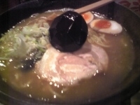 「塩ラーメン（大盛）+味玉」@つけ麺屋 両国ごんろく 水道橋店の写真