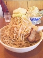 「ふじ麺+中盛り+野菜ツインタワー」@常勝軒 伊勢崎総本店の写真