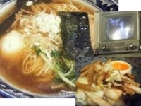 「味玉ラーメン（￥780）+三食ごはん（￥350）」@○屋製麺店の写真