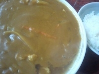 「カレーラーメン+半ライス（700円+200円）」@みのりやの写真