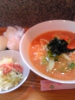 「味噌ラーメン（おむすび付き）（280円）」@居酒屋 かけはしの写真