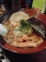 「メガ豚煮干らーめん」@らーめん 福たけ 桜木本店の写真