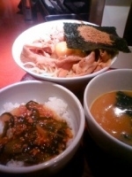 「パワーつけ麺大盛り+会員無料スタミナ丼」@俺達の麺Style Boo Boo Kingの写真