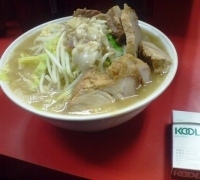 「大豚Wラーメン にんにく」@ラーメン二郎 大宮店の写真