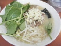 「味噌ニンニク（¥650）ほうれん草（¥50）」@二代目 山ちゃんの写真