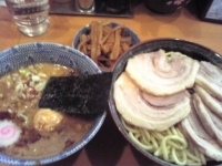 「チャーシューつけ（あつもり）+メンマ+半熟味玉」@中華蕎麦 とみ田の写真