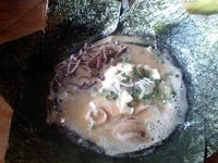 「のり煮玉子入り醤油とんこつらーめん（850円）+替え玉（100円」@波動軒の写真