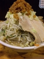 「ふじ麺かつお（ヤサイマシ/ニンニクマシマシ）+中盛 680円+5」@大黒屋本舗 取手店の写真