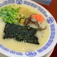 「博多ラーメン600円+明太子ごはん300円」@博多まるきんラーメン 春日店の写真