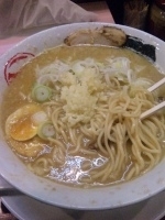 「味噌ラーメン（大盛）+ニンニク 750円+100円+100円=9」@濃厚ラーメン てらっちょ 松戸店の写真