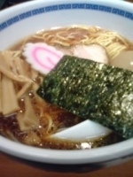 「らーめん+味付玉子」@たけちゃんにぼしらーめん 調布店の写真