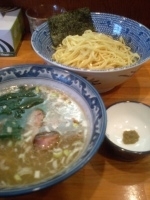 「つけめん 中 塩味 平打麺」@藍嶌の写真