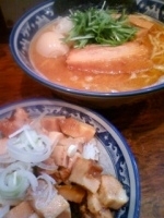 「中華そば大盛り+味玉+肉ご飯」@中華そば 旋の写真