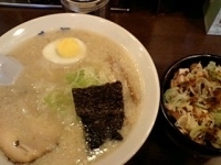 「楽ラーメン（650円）+半ぶためし（200円）」@亀戸元楽の写真
