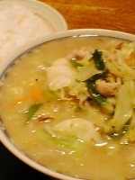 「細タンメン&ライス（￥550）」@中華シゲタ マルエツ六ッ川店サニーロード内の写真