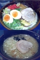 「塩豚骨&とんこつ」@らーめん戦國の写真