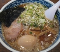 「らぁ麺550円+味玉100円+ネギ多め50円」@自家製麺☆宇都宮餃子 こむさしの写真